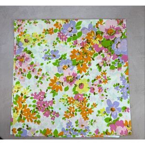 Vintage Flower Power King Size Pillowcase Springmaid Happy Summer 1970s